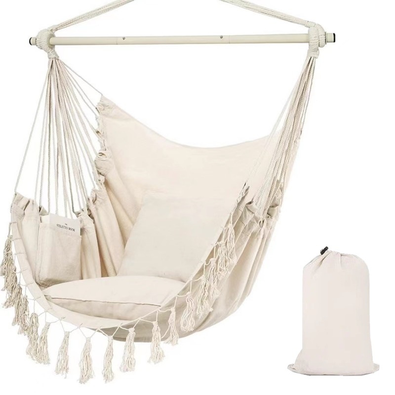 Tres plegas de hierro blanco sillón + bordas + 2 almohadas + bolsa de almacenamiento