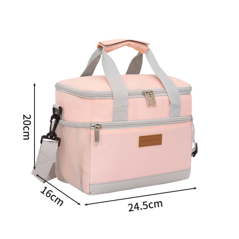 Nueva Amazon venta caliente bolsa de aislamiento de mano bolsa de hielo a prueba de fugas de agua camping almuerzo de un solo hombro picnic bolsa de almuerzo frío