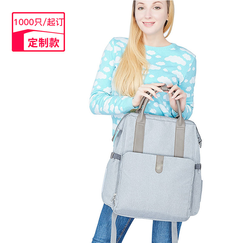 Factory Custom Modern Design Waterproof Large Capacity Backpack Fashionable Mummy Bag Multifunctional Cushion and Stroller Belt