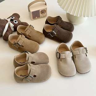 Girls' Shoes, Kidsren's Small Leather Shoes, 2025 Spring & Fall New Boys' Shoes, Soft-Soled Baby Shoes, Beanie Shoes, Birkenstock Shoes