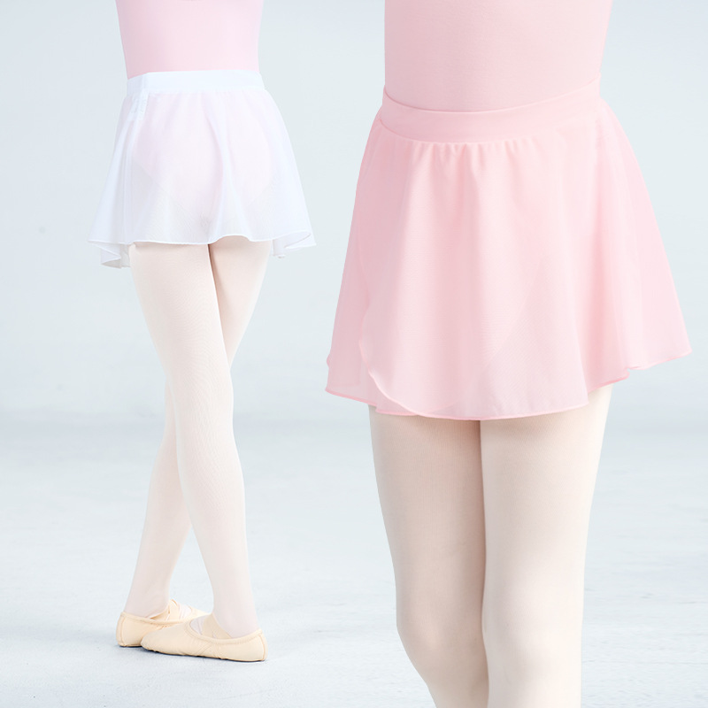 Ropa de baile para niños, falda corta, falda corta, falda de ballet para niñas de verano, falda de gasa elástica, falda de danza china