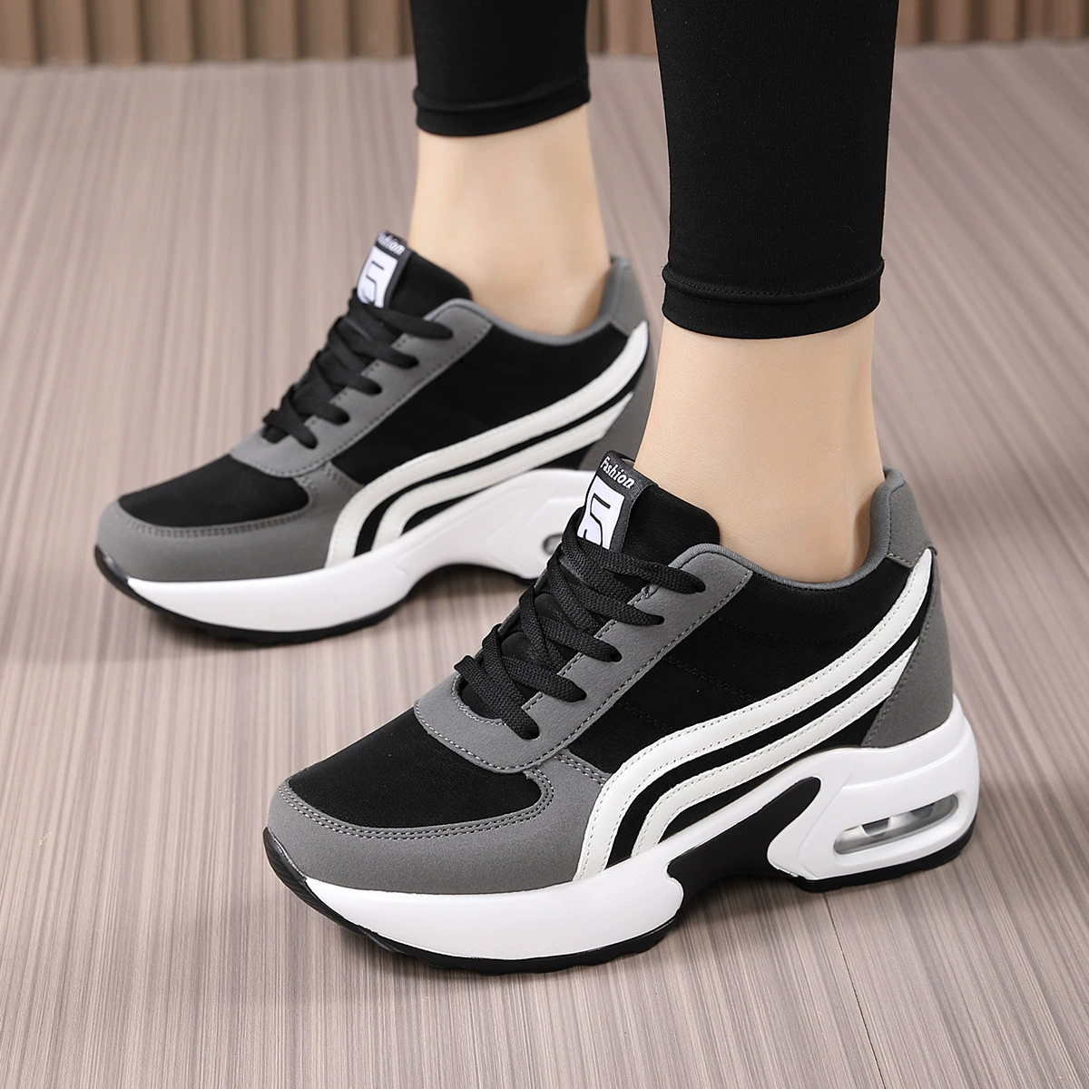 (Cross-border trading), spring high sports shoes platform for leisure, footwear, white shoes, wholesale, soft sole