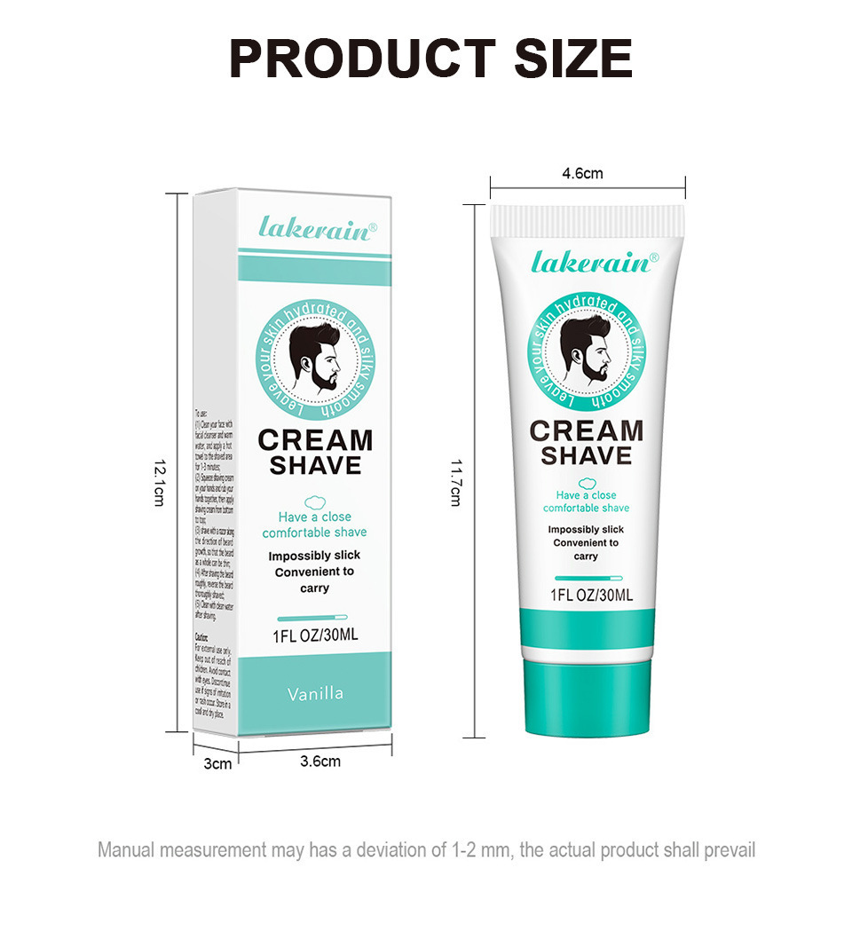 Cross-border lakerain Shaving Cream: Gentle, refreshing, Softening and silky shaving cream undefined