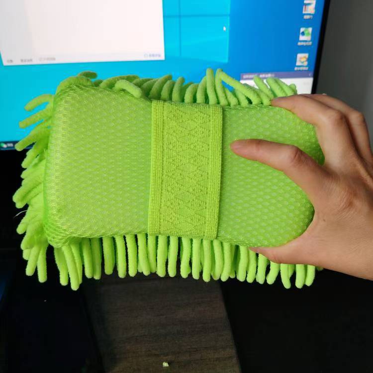 Bolsa de esponja de Chenille no es fácil de herir pintura de automóvil coral limpiador de tela espesa toalla de esponja guantes de lavado de automóviles