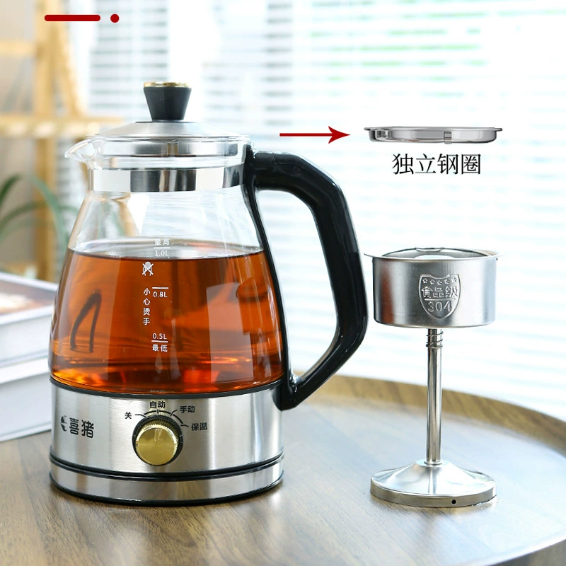 Automatic red (black) tea, glass thermos for home use, tea set, fully automatic, increased thickness