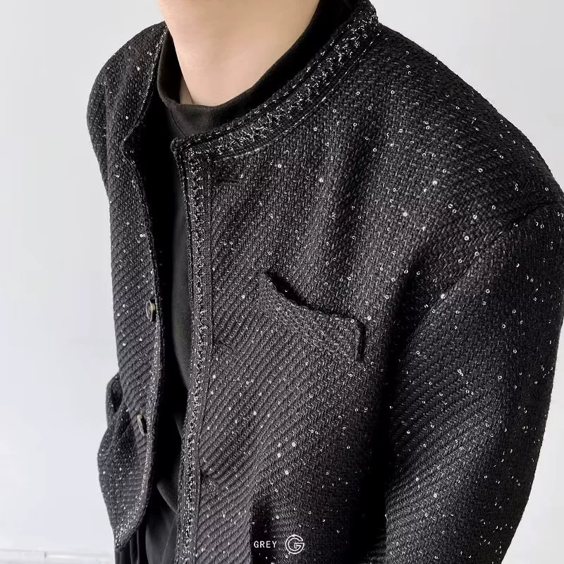 Весенняя трендовая тканая куртка, стиль Chanel, американский стиль, тренд сезона, оверсайз