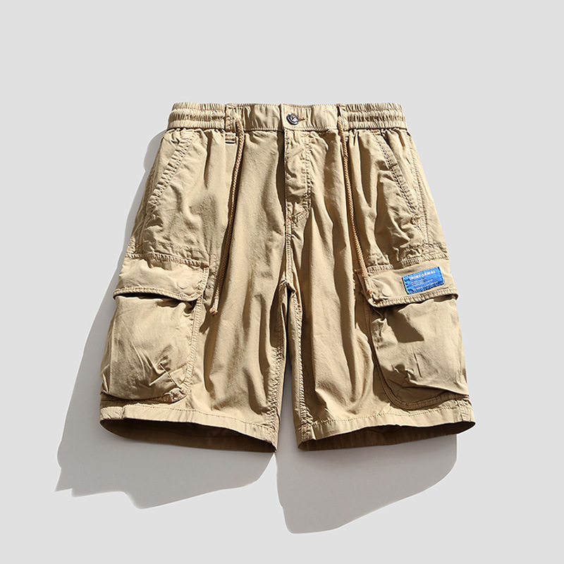 Men's Summer New Korean Style Trendy Brand Multi-Pocket Loose Cargo Shorts Cross-Border Amazon Casual Versatile