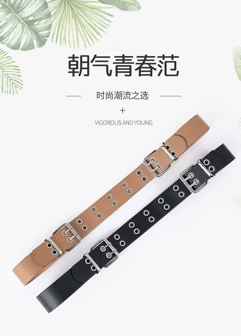 Cowboy Style Solid Color Pu Leather Iron Women'S Leather Belts display picture 19