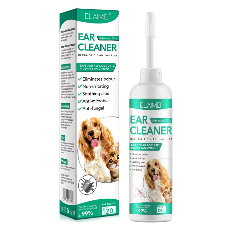 Средство для чистки ушей ELAIMEI для кошек и собак (для использования за границей)