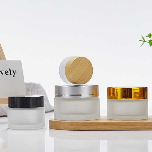 Sanding Cream Bottle 30g Glass Face Cream Bottle Eye Cream Dividing Bottle Wholesale Beauty Salon Trial Sample Bottle Medicinal Cream Bottle