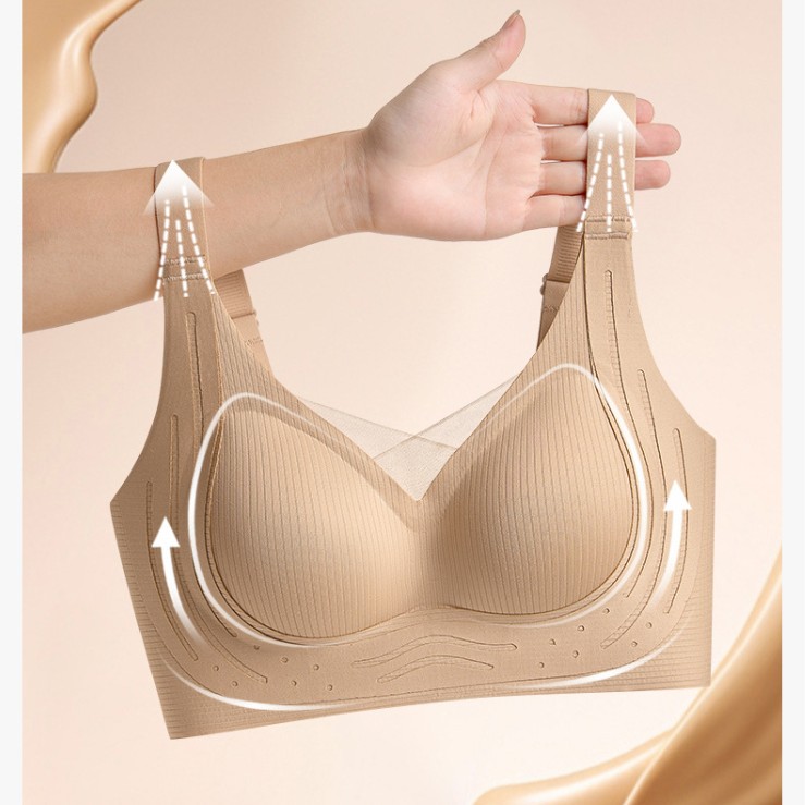 Venta directa de fábrica comercio electrónico transfronterizo Sudeste de Asia Vietnam Tailandia damas sin costuras sujetador de recogida lateral cómodo
