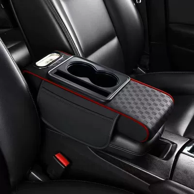Car tissue box/set Multifunctional Storage Box - small-black-and-red-four-in-one