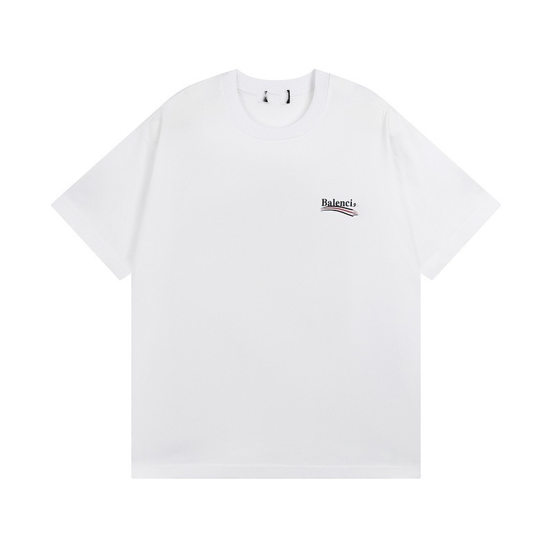 パリb家高バージョン2024クラシックコーラプリント半袖カジュアルゆるい夏のビッグサイズtシャツ代発|undefined