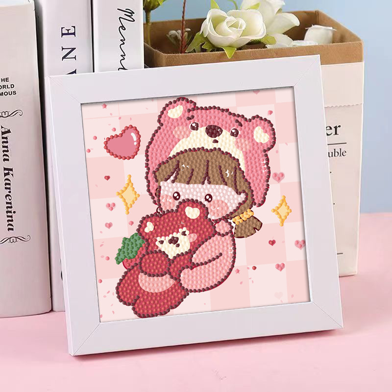 Diamante infantil DIY hecha a mano con material de marco paquete de dibujos animados Sanliou pegatinas de diamante regalo al por mayor pinturas de mampostería