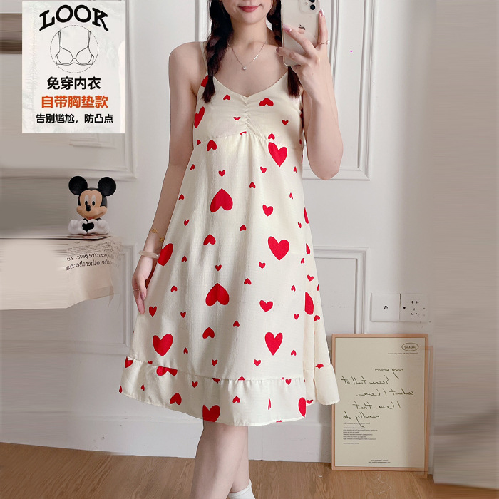 2025 verano abrigo plegado pijama chicas lindas dibujos animados pijama de chicas falda de ropa para el hogar fabricantes de comercio exterior