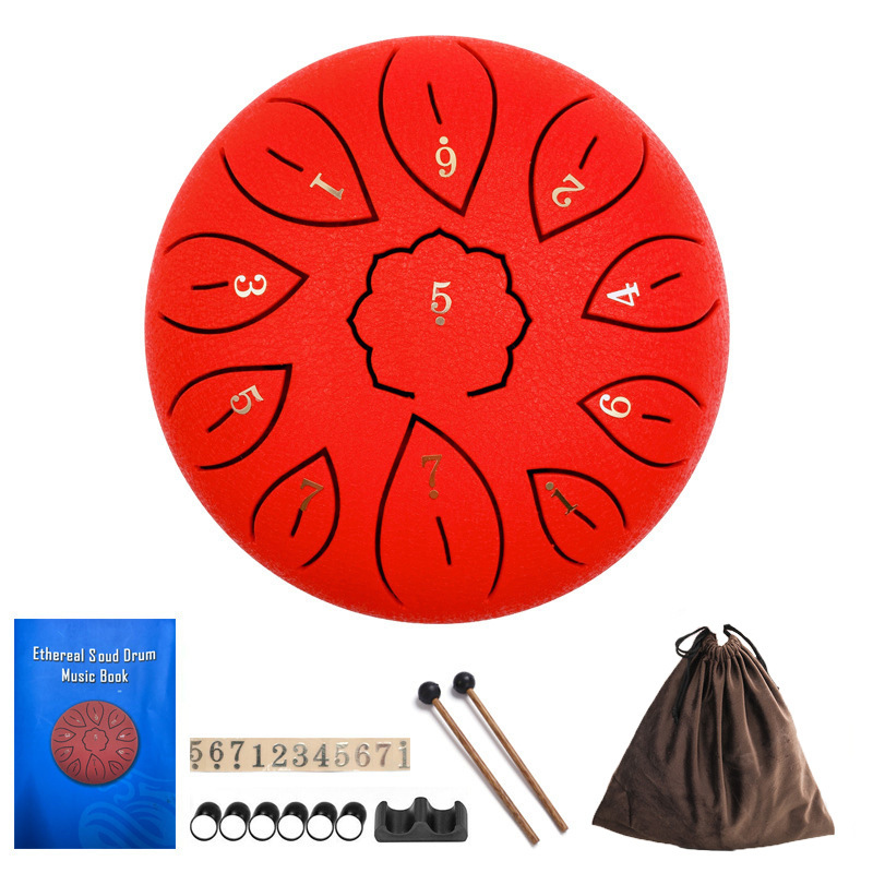 Instrumento musical tambor etéreo 6 pulgadas 8 tonos/11 tonos tambor etéreo C tambor de mano afinado tambor de lengua de acero instrumento musical para niños exclusivo transfronterizo