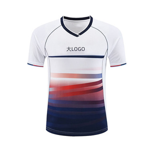 2023 New skew ~ badminton clothes boys and girls sports T-shirt quick-drying short-sleeved team uniform top printable
