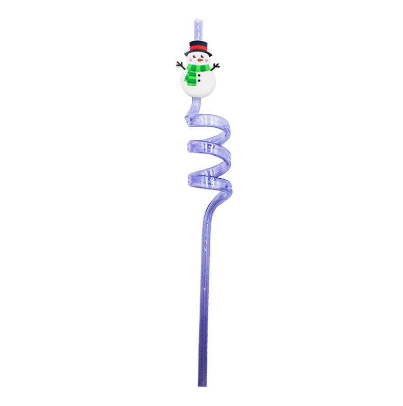 10g Weight Drinking Straw Kitchen and drinking utensils Tableware Event & Party Supplies Resin Material Christmas Festival Christmas Hat, Santa Claus Pattern Cute Style Christmas Cute Christmas Hat Santa Claus Resin Tableware 9