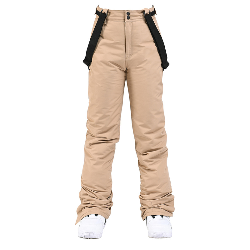 Damenbekleidung Skihosen für Damen und Herren, wind- und wasserdicht, für den Winter im Freien, warm, verdickte Single-Board-Doppel-Board-Latzskihose_voghion.com