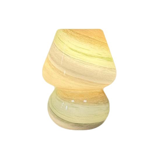 Lámpara de mesa decorativa para dormitorio, con forma de hongo, funciona con pilas, estilo nórdico moderno minimalista, de vidrio, para exportación.