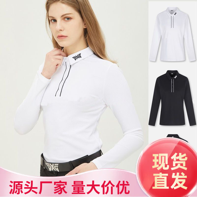 2023 New Golf Spring and Autumn Clothing Women's Outdoor Sports Fashion Slim Casual Long Sleeve T-Shirt Polo Shirt