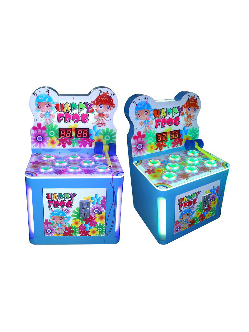 Máquina de juego para niños dobles golpeando martillo golpeando juego de monedas de juego de ciudad de juego de video para centro comercial interior