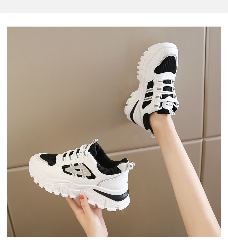 fashion lace-up mesh thick sneakers Nihaostyles wholesale clothing vendor NSCF73018