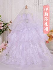 60cm Girl Gift Doll Clothes Change Set SD Improved Dress Accessories Headwear Socks