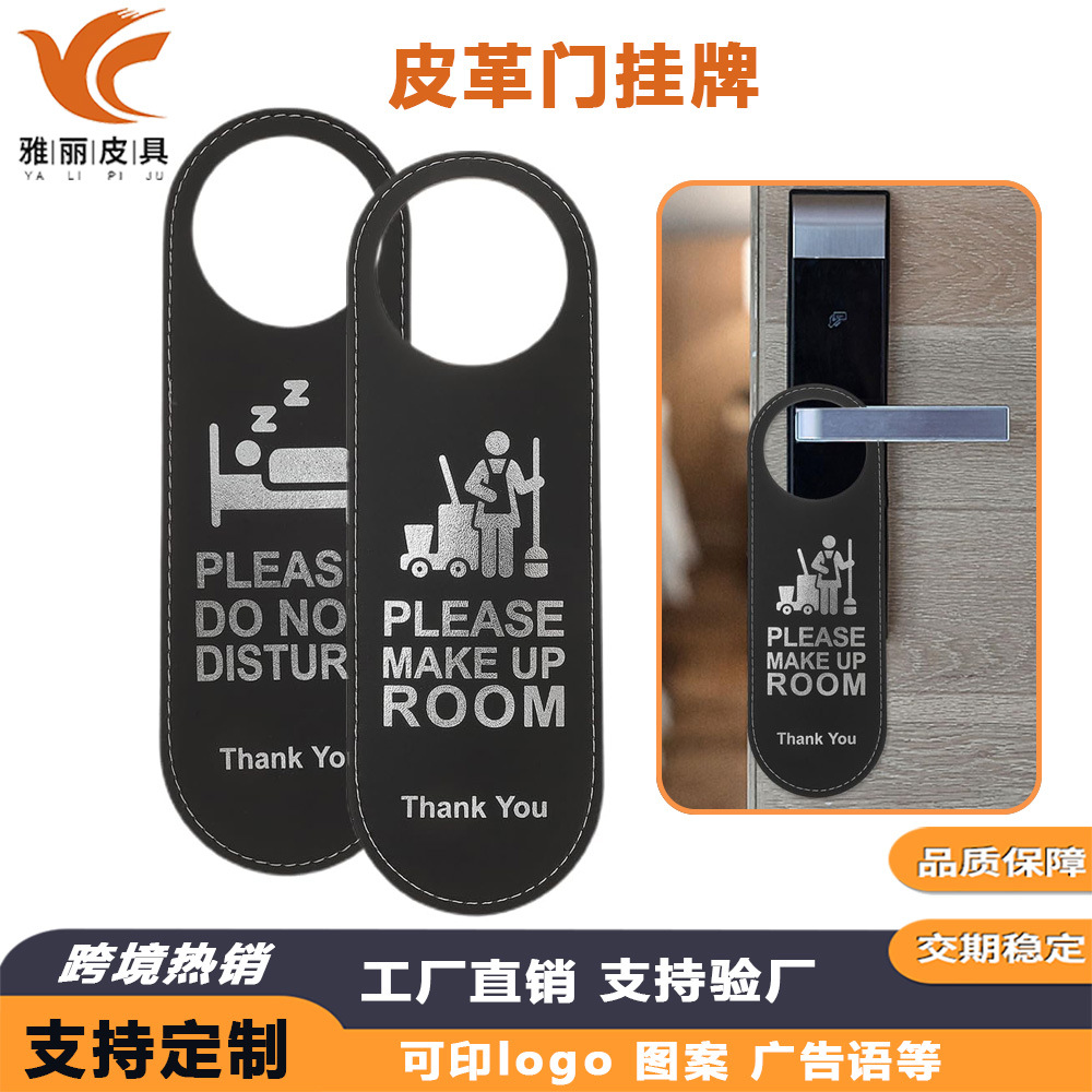 Señal de puerta “Por favor, no molestar”, doble cara de madera, diseño creativo para hoteles y recepción
