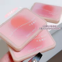 Sweet Mint двухцветный румянец матовый натуральный ремонт румяна красный огненный макияж набухает и сокращает цвет