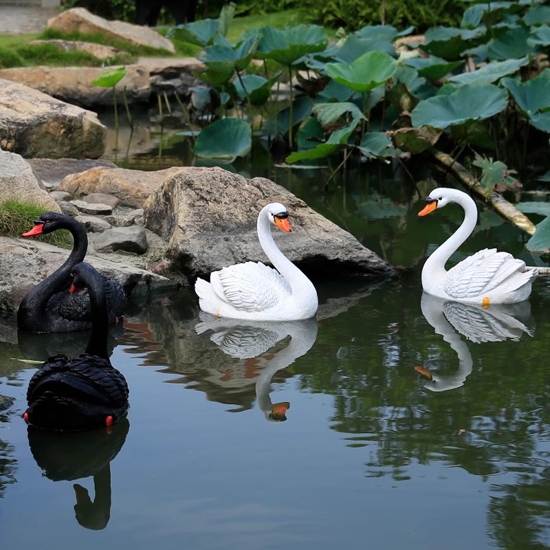 Patio al aire libre estanque pato simulación de resina de pato pato ornamentos jardín piscinas paisaje cisne flotante paisaje