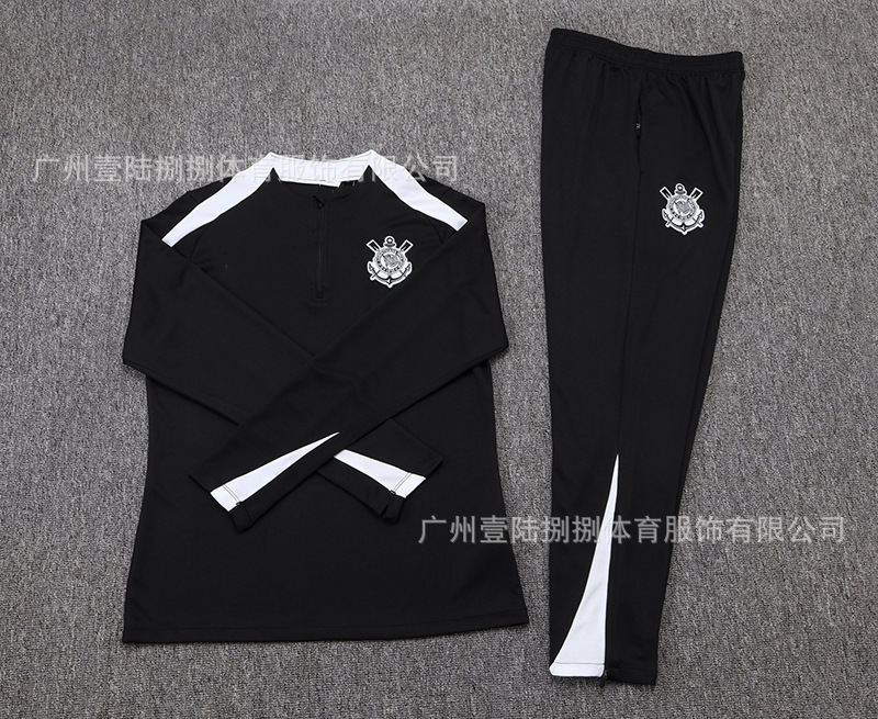 2526新款足球服巴黎皇马阿森纳拜仁长袖半拉训练服一件批发|undefined