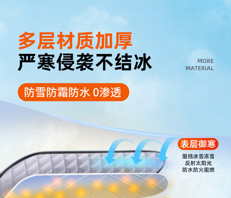 Car Front Windshield Anti-Freeze Cover, Winter Snow Cover, Anti-Frost, Snow-Proof Windshield, Car Cover, Sunshade