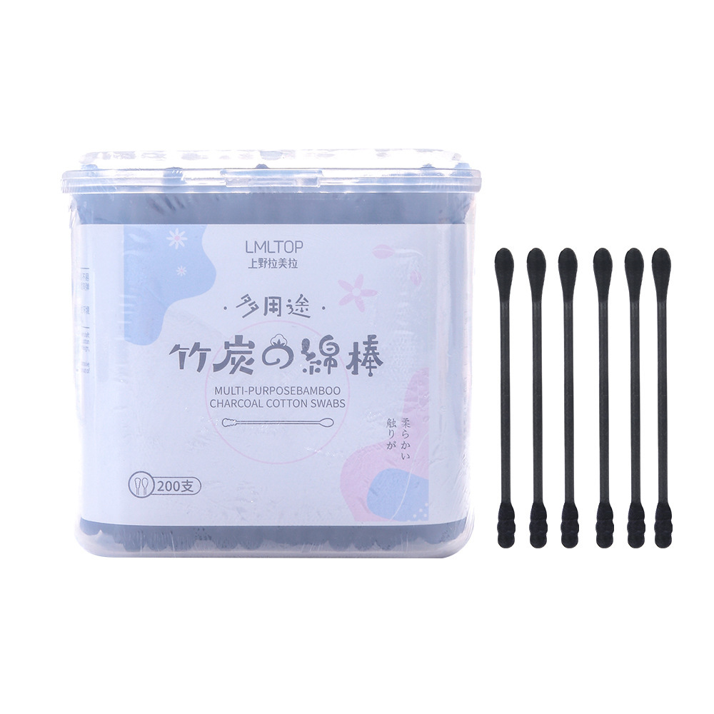 Hisopos de algodón de limpieza desechables de Lamela 300 hisopos de algodón puntiagudos en espiral de doble cabeza