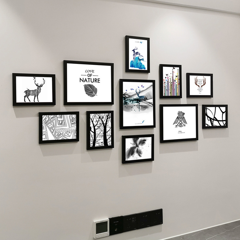 Nordic Creative Living Room Photo Wall Decorative Photo Frame Wall European Style Modern Photo Frame Wall Combination Punch-Free Photo Wall Nordic Creative Living Room Photo Wall Decorative Photo Frame Wall European Style Modern Photo Frame Wall Combination Punch-Free Photo Wall