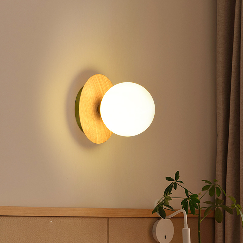 Pasillo pasillo de madera grano pequeño techo moderno minimalista balcón color nogal dormitorio lámpara pared cristal