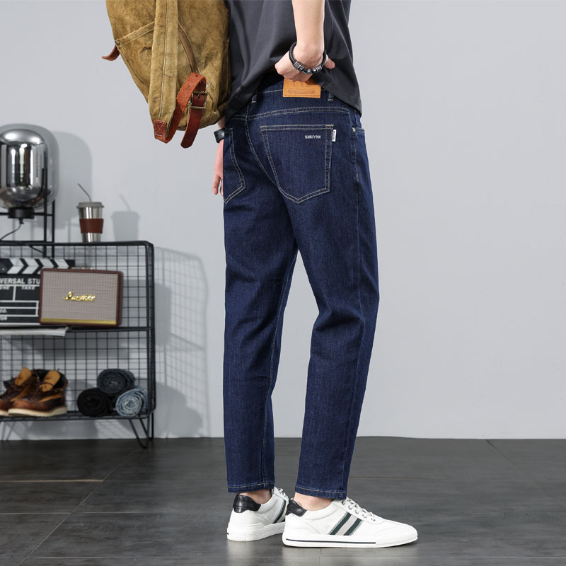 Nine-Point Men's Slim-Fitting Trendyy Small Straight Stretch Pants, Casual, Thin, Energetic, Leg-Lengthening, Slimming Look and Slimming Look