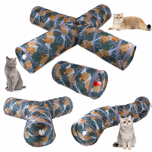 New Hot Selling Foldable Cat Tunnel Printed Pet Cat Runway Various Toy Supplies Wholesale