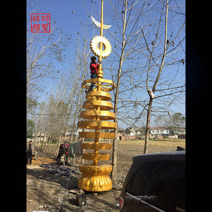 Large Pure Copper Pagoda Cast Copper Pagoda Copper Pagoda Top Temple Temple Temple Copper Pagoda Top Ornaments Bronze Carving
