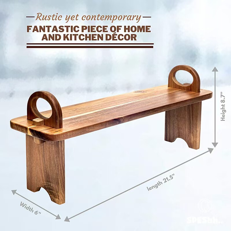 Wholesale Creative Acacia Wood Home Stand Cake Stand Home Kitchen Decorative Platter Fruit Snack Wooden Service