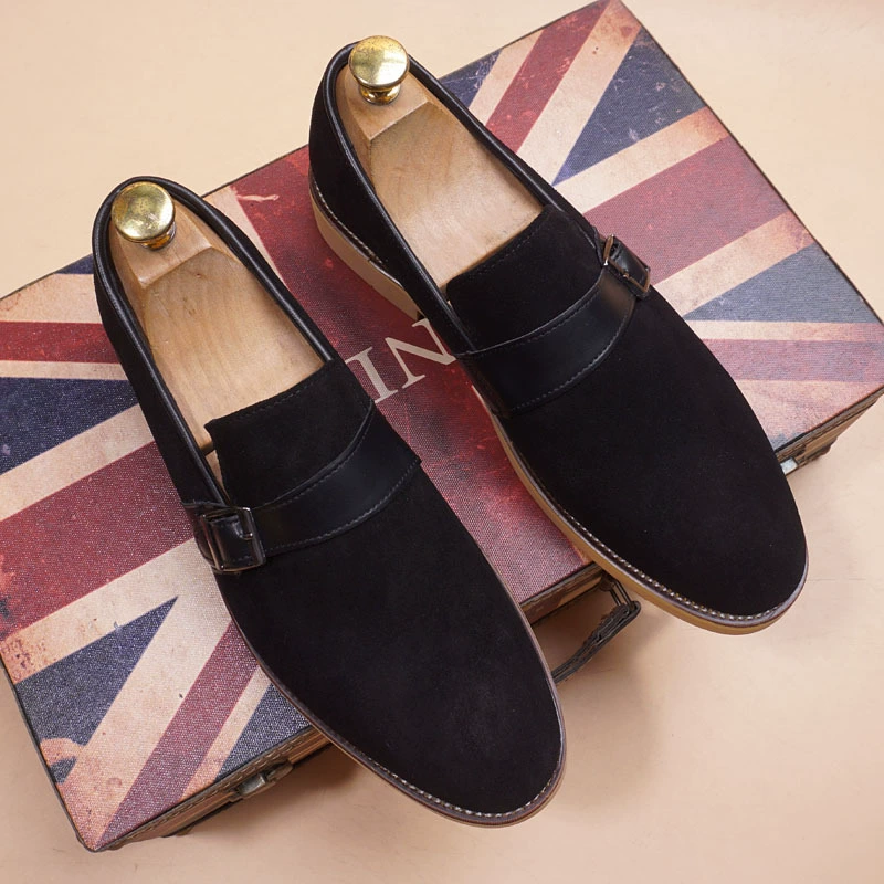 Матовые кожаные мужские корейские туфли