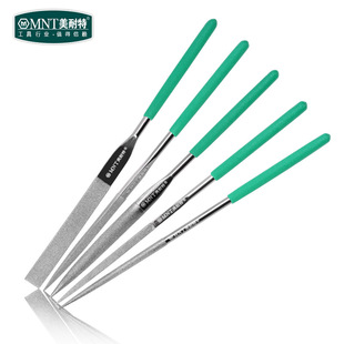 New meinette®Diamond file polishing tool Emery alloy assorted triangle small file gold steel file
