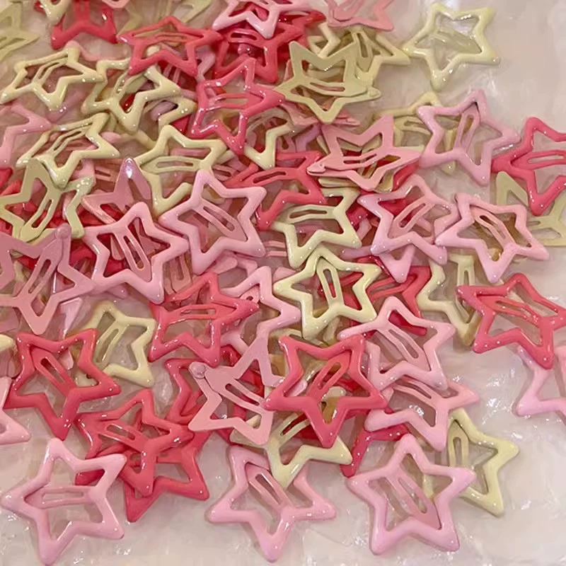 Заколки для волос-Star, детские зажимы для bang hairpins, 20 шт, смешанные пастельные цвета, легкий пластик