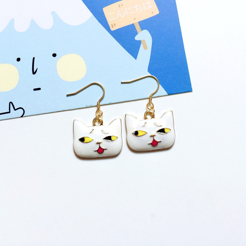 Fashion Cat Alloy Enamel Women's Drop Earrings 1 Pair display picture 4