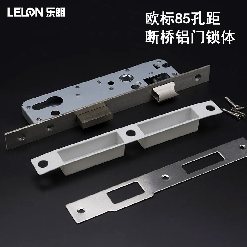 Personalizado 20/25/30/35mm ultra estrecho marco cuerpo de la cerradura puerta de aluminio de 85 orificios de acero inoxidable 304 cuerpo de la cerradura