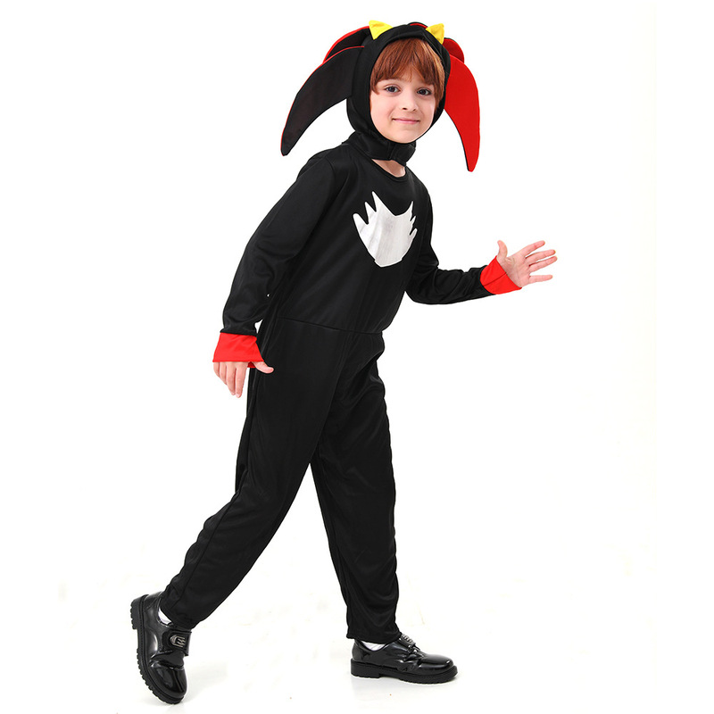 Halloween Cos Supersonic Kid Hedgehog Red Sonic Kidsren's Red Nacrus Jumpsuit
