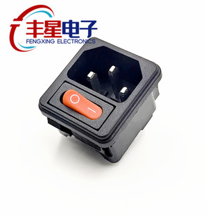 Supply Two-In-One Socket Ac Power Socket with Switch Ac-02A Cassette Male Socket Db-14 Dc Socket