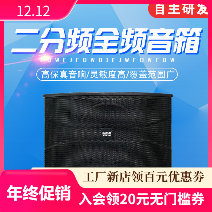 Frecuencia bi-divisada profesional 8 pulgadas 10 pulgadas 12 pulgadas KTV entretenimiento barbacoa bar verde entrenamiento sala de conferencias de baile caja de sonido