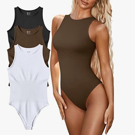 Cross-Border European and American Summer Amazon Aliexpress Tight Jumpsuit Sleeveless Stripesd Swimsuit Pit Striped One-Piece Briefs