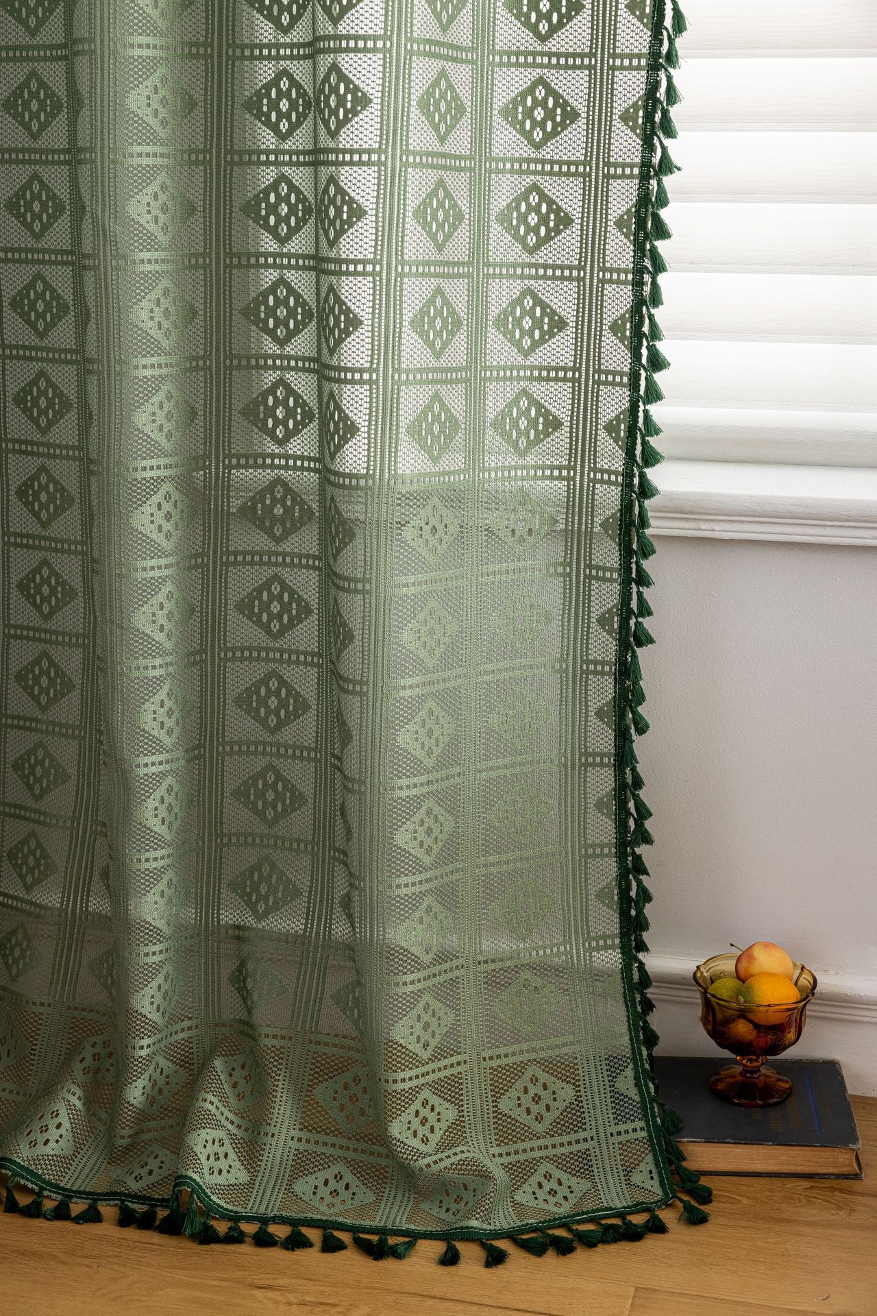 Lace Sheer Curtains Bohemian Window Fabric For Home Decoration_voghion.com